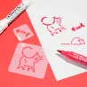 Kit Tattoopen "Le Chat" par Ami Imaginaire - Blanc et rouge