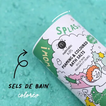 Sels de bain moussants et colorés - vert lagon