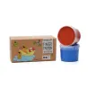 Coffret 2 pots peinture bleu + rouge