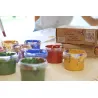 Coffret 2 pots peinture bleu + rouge