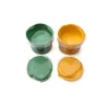 Coffret 2 pots peinture vert + jaune