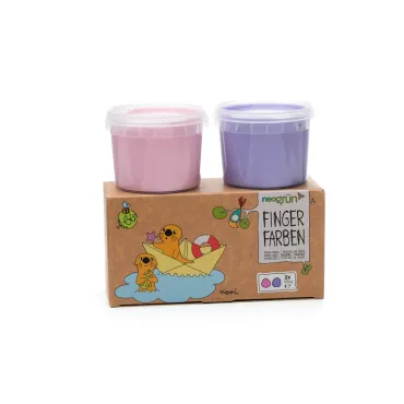 Coffret 2 pots peinture rose + violet