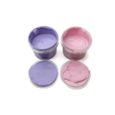 Coffret 2 pots peinture rose + violet