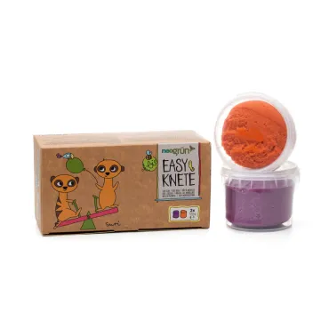 Coffret 2 pots pâte orange+violet