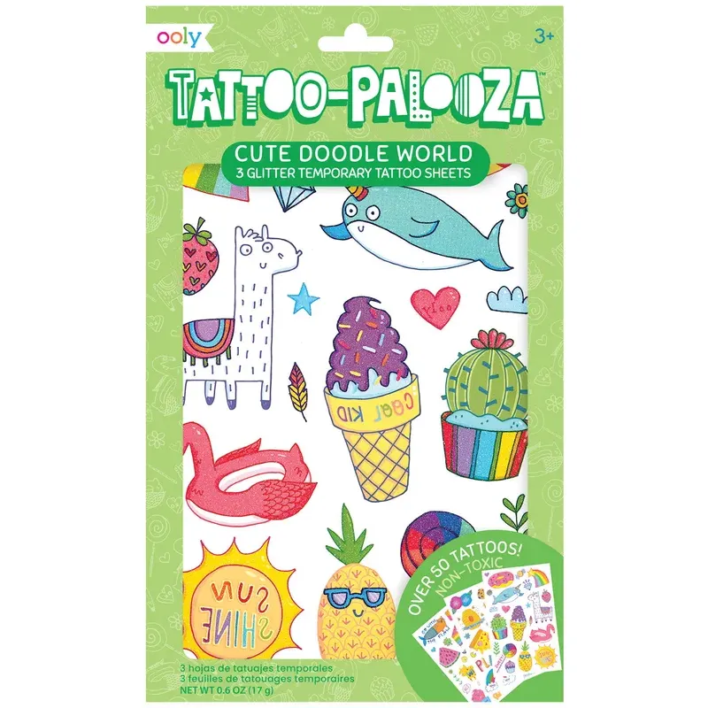 Tatouages temporaires - Tattoo-Palooza - Cute Doodle World