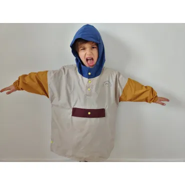 Poncho Blue Hood - 1-3 ans