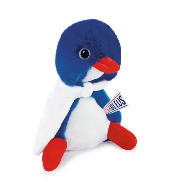 Allez les Bleus - Peluche poussin Cocorico blanc avec écharpe supporter - 20 cm