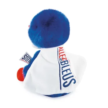 Allez les Bleus - Peluche poussin Cocorico blanc avec écharpe supporter - 20 cm